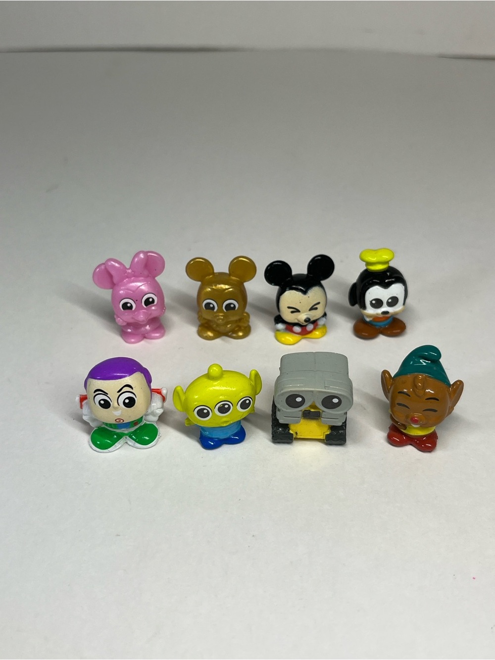 Disney Squinkies Mini Rubber Lot Buzz Mickey Minnie Walle Gus Goofy Toy Story